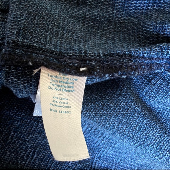 Marine Layer Indigo Archive Sawyer Camp Shirt Size Large 41223 - Picture 9 of 13